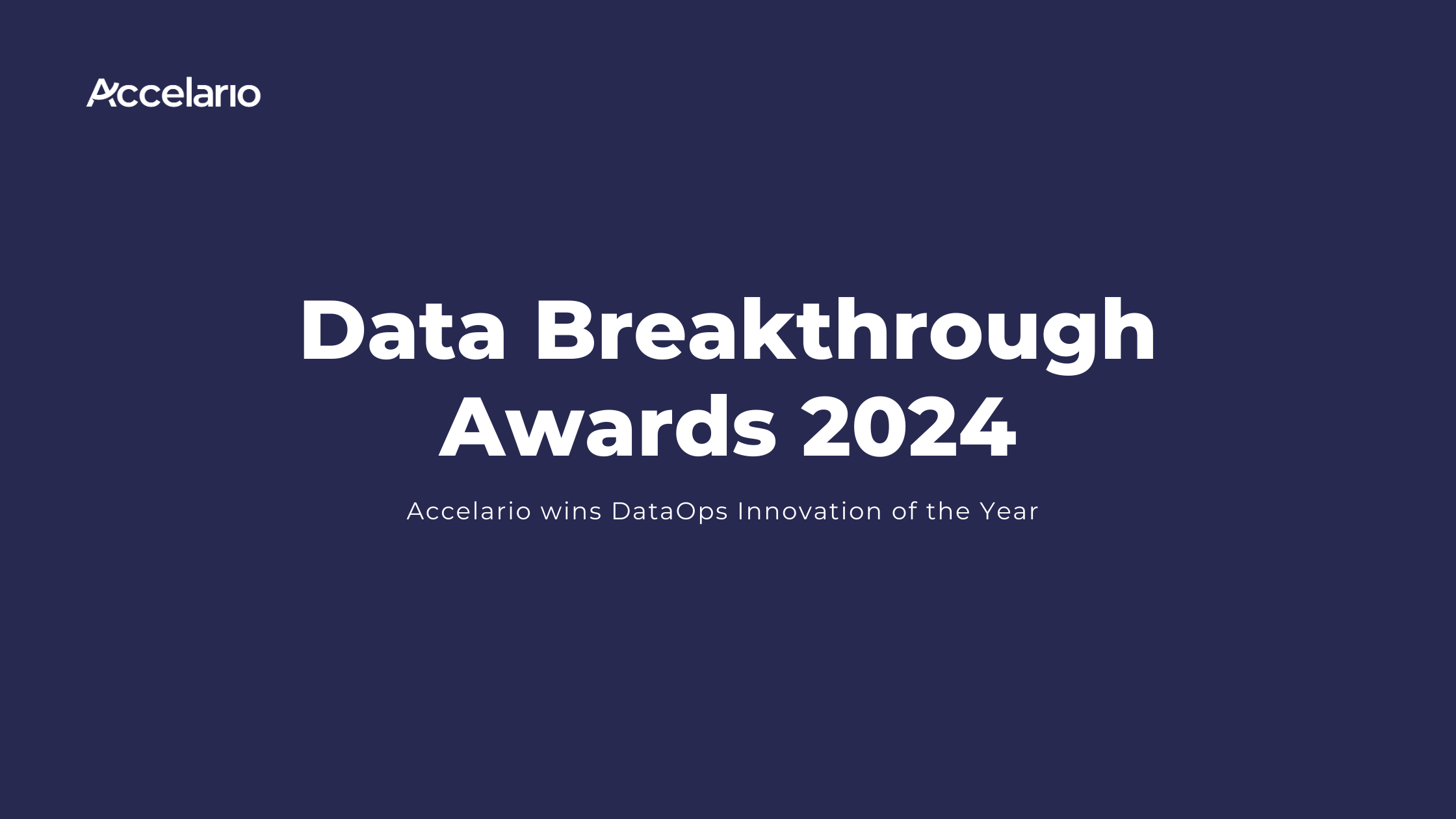 Accelario Wins “DataOps Innovation of the Year” in the 2024 Data Breakthrough Awards Program