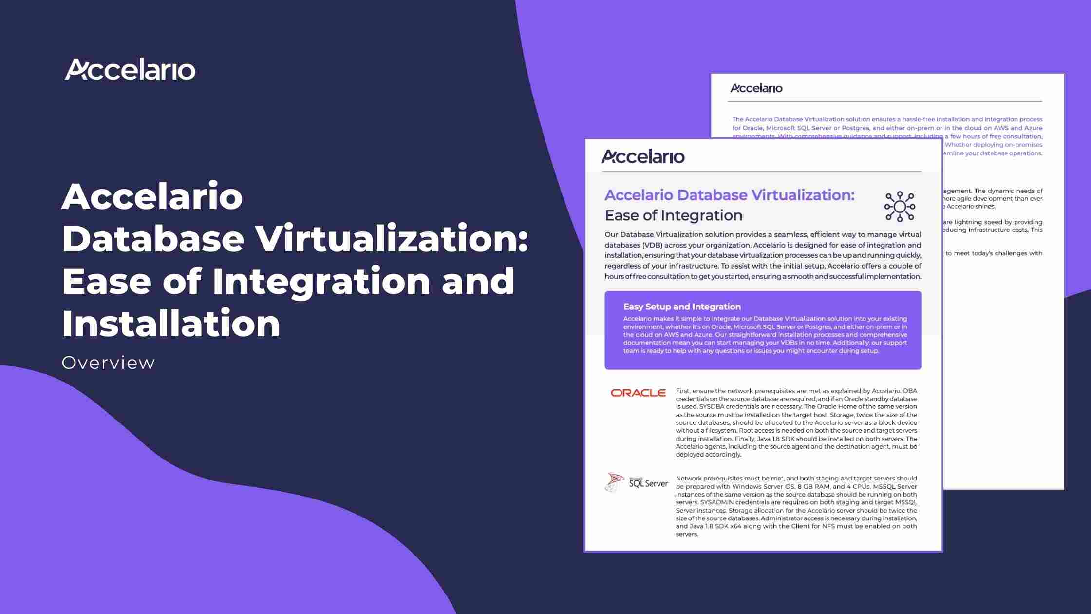 Accelario Database Virtualization: Ease of Integration and Installation