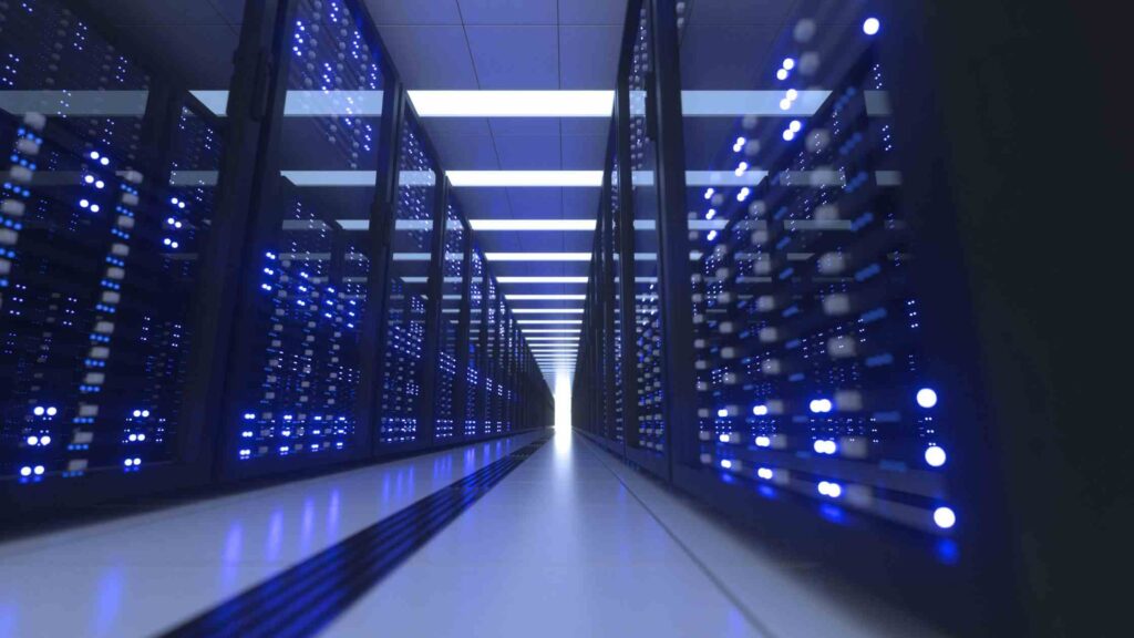 Data server room hallway